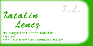 katalin lencz business card